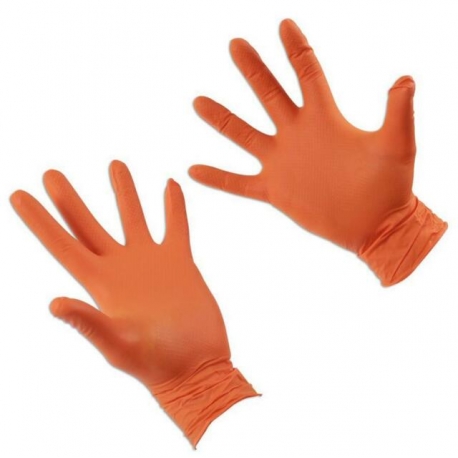 Guanti in nitrile arancione