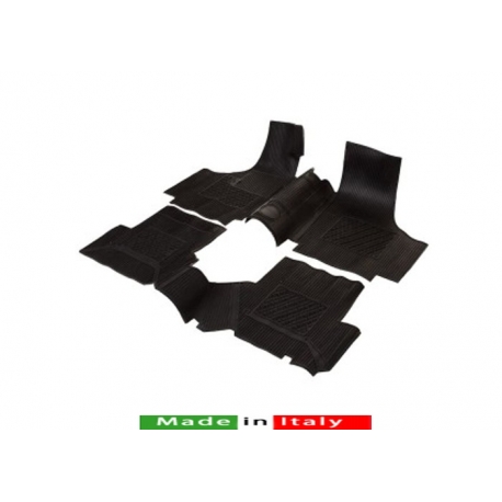 TAPPETO GOMMA + MOQUETTE SPECIFICO FIAT F500/126 COL. NERO