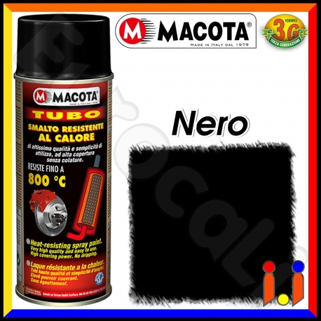 Vernice Spray Alte Temperature Nero Opaco Pinze Marmitte MACOTA