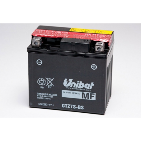 Batteria Unibat MF CTZ7S-BS 12V 6Ah 130A EN