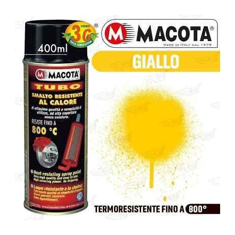 Vernice Spray Alte Temperature Giallo Pinze Marmitte MACOTA