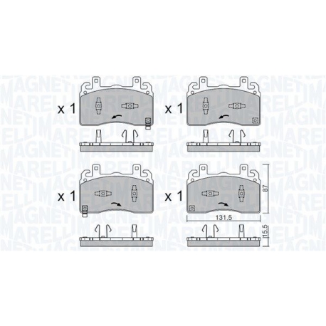 Kit Pastiglie Freno Alfa Tonale Magneti Marelli