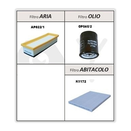 Kit Filtri Alfa Romeo Mito - Fiat Punto Evo, Grande Punto